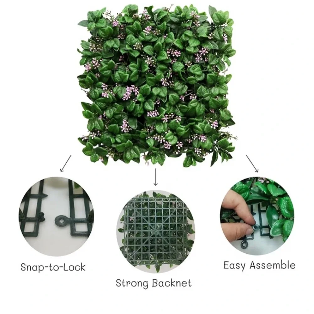 8PCS 10x10 Artificial Boxwood Hedge Greenery Panels‎ Backdrop Wall Decor-NWT